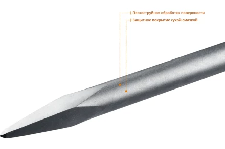 ЗУБР БУРАН, 600 мм, HEX 30, пикообразное зубило (29375-00-600) купить в Урае