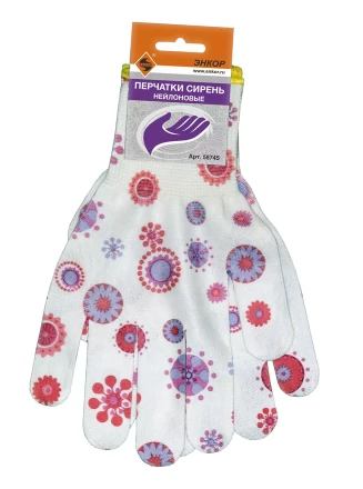 Перчатки нейлоновые Сирень Энкор 1/10 58745 купить в Урае
