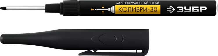ЗУБР Колибри-30 черный, наконечник L 30 мм,  2.8 мм, перманентный маркер для отверстий (06338-2) купить в Урае