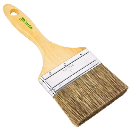 Кисть плоская &quot;Евро&quot; 4&quot;, смешанная щетина, деревянная ручка MTX 83082 купить в Урае