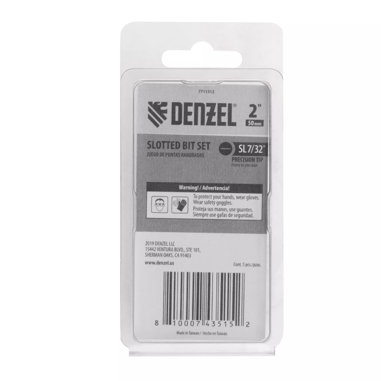 Бита SL5,5x50, 5 шт. Denzel 7711312 купить в Урае