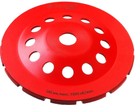 Чашка алмазная шлифовальная по бетону ЗУБР &quot;МАСТЕР&quot; сегментная двухрядная, 180мм 33376-180 купить в Урае