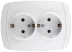 Розетка СВЕТОЗАР &quot;CITY LIGHT&quot; двойная в сборе, с заземлением, цвет белый, 16А/~250В SV-54207-W купить в Урае