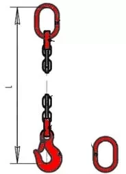 Строп цепной одноветвевой 1СЦ 8 т  L=5.5 м 8 кл купить в Урае