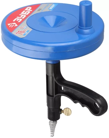 Трос ЗУБР &quot;ЭКСПЕРТ&quot; сантехнический в пластиковом корпусе длина 7,6 м, диаметр 6 мм 51907-08 купить в Урае