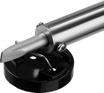 Паяльник PROTerm с двухкомпонентной рукояткой, в комплекте с припоем и подставкой, жало - клин, STAYER Professional 55300-100, 100 Вт 55300-100 купить в Урае