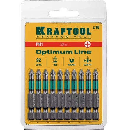 Биты KRAFTOOL OPTIMUM PH 26122-1-50-10 купить в Урае