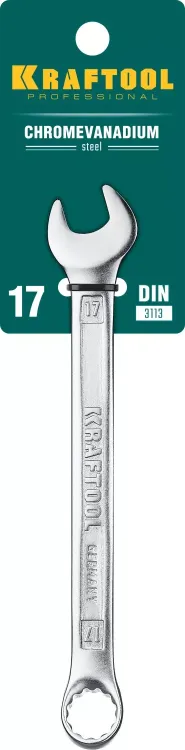 Ключи комбинированные KRAFTOOL, Cr-V, DIN 3113 27079-17 купить в Урае