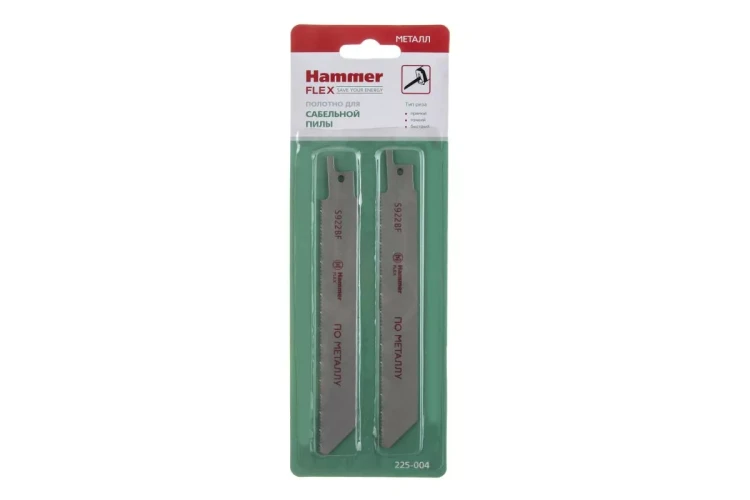 Полотно для сабельной пилы HAMMER 150мм, TPI 25, BIM, 2шт/уп (Flex 225-004) купить в Урае