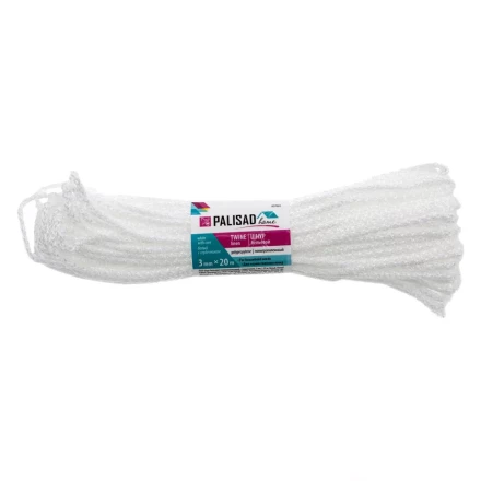 Шнур бельевой полипропиленовый с сердечником, 3 мм, L 20 м, белый, Home Palisad 937065 купить в Урае