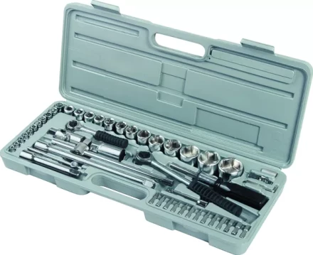 Набор слесарно-монтажный с квадратами 1/4 и 1/2 52 предмета SPARTA 135075 купить в Урае