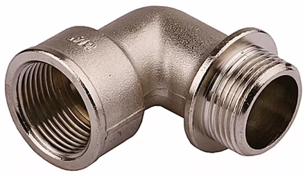 Уголок GENERAL FITTINGS с упором, никелированная латунь, г/ш, 3/4&quot; 51072-G/S-3/4 купить в Урае