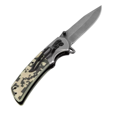 Нож складной Denzel, многоцелевой, системы Liner-Lock, с накладкой G10 на классической рукоятке, 79207 купить в Урае