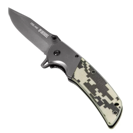 Нож складной Denzel, многоцелевой, системы Liner-Lock, с накладкой G10 на классической рукоятке, 79207 купить в Урае