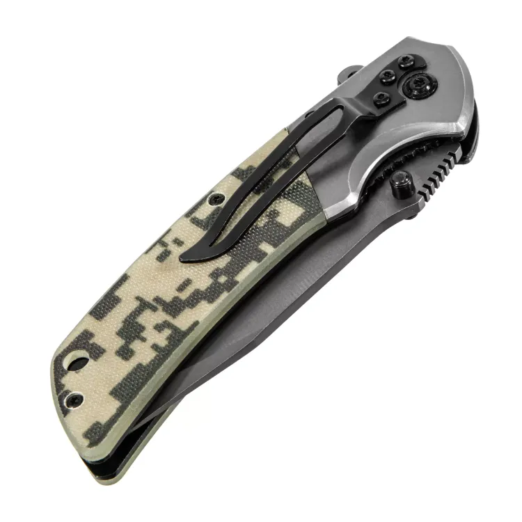 Нож складной Denzel, многоцелевой, системы Liner-Lock, с накладкой G10 на классической рукоятке, 79207 купить в Урае