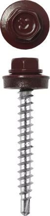 Саморезы ЗУБР &quot;ПРОФЕССИОНАЛ&quot; окраш., RAL 3005 темно-красн., для крепл. кров. матер. к дерев. обреш., 4.8x29мм, 400шт 4-300315-48-029-3005 купить в Урае