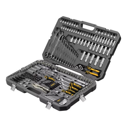 Набор инструментов Denzel 15808, 1/2&quot;, 3/8&quot;, 1/4&quot;, CrV, S2, пластиковый кейс, 232 предмета купить в Урае