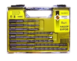 Набор буров SDS+ 5,6,8х110 6,8,10х160,8,10х210 8 штук пластиковый кейс Энкор 10998