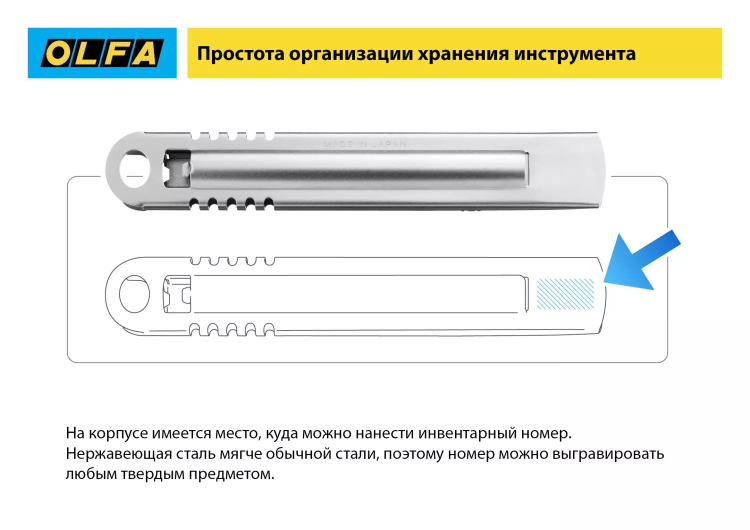 Нож OLFA, безопасный с трапециевидным лезвием OL-SK-12 купить в Урае