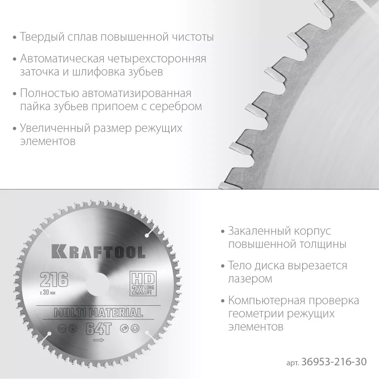 Диск пильный Multi Material, повышенный ресурс 36953-216-30 купить в Урае