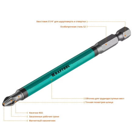 Биты KRAFTOOL OPTIMUM PH 26122-2-100-10 купить в Урае