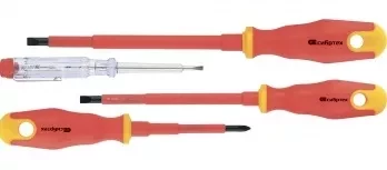 Набор диэлектрических отверток до 1000В тестер CrV двухкомпонентные рукоятки Сибртех 12937 купить в Урае