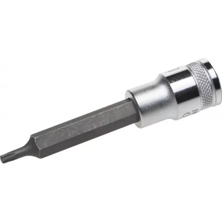 Торцовая бита-головка KRAFTOOL &quot;INDUSTRIE QUALITAT&quot;, удлиненная, материал S2, TORX, сатинированная, 1/2&quot;, Т20 27906-20 купить в Урае