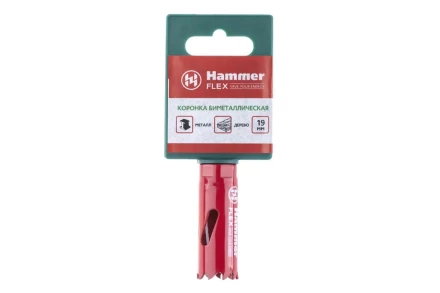 Коронка биметаллическая HAMMER Ф19х38мм 1/2"  BiMETALL (224-001) купить в Урае
