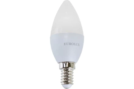 Лампа светодиодная EUROLUX LL-E-C37-5W-230-2,7K-E14 76/2/1 купить в Урае