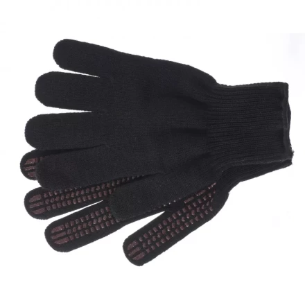 Перчатки трикотажные акрил ПВХ гель Протектор чёрные оверлок Сибртех Россия 68661 купить в Урае