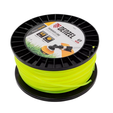 Леска для триммера круглая, 4,0мм х 69м, на DIN катушке FLEX CORD,  Denzel 96283 купить в Урае