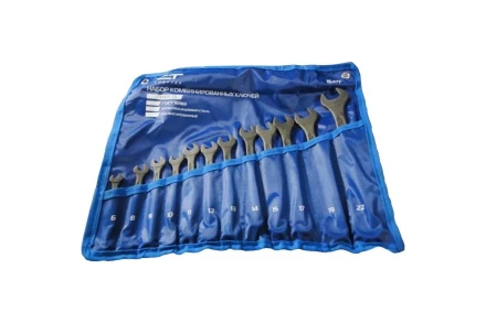 Набор ключей комбинированных 6 - 22 мм 12 шт. CrV фосфатированные ГОСТ 16983 СИБРТЕХ 15477 купить в Урае