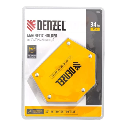 Фиксатор магнитный для сварочных работ усилие 75 LB, 30х45х60х75х90х135 град. Denzel 97556 купить в Урае