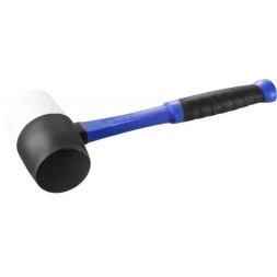 Киянка ЗУБР "ПРОФЕССИОНАЛ" резиновая черно-белая, с фиберглассовой ручкой, 900г 20532-900