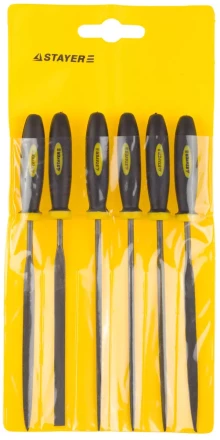 Набор STAYER &quot;PROFI&quot; Надфили с двухкомпонентной ручкой, 100мм, 6шт 16010-H6_z01 купить в Урае