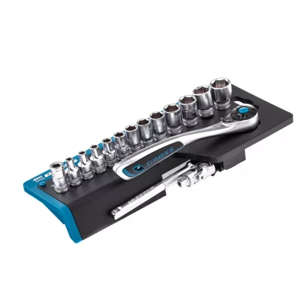 Набор торцевых головок трещотка 120 зубьев 36 предметов 1/4&quot; CrV Gross 14142 купить в Урае