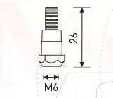 Держатель наконечника M6 26mm (24KD) MD0138-00 Ref. Aurora купить в Урае