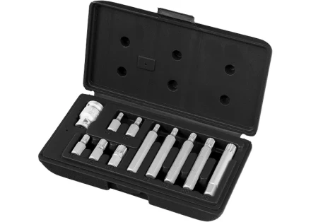 Набор бит SPLINE,  хвостовик-шестигранник 1  1/2&#039;&#039;, CrV,10 мм, 11 пред  STELS 11312 купить в Урае