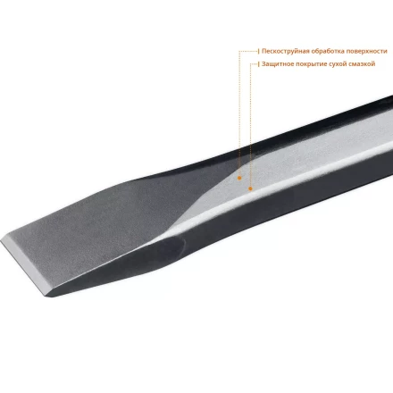 ЗУБР БУРАН, 35 х 400 мм, HEX 28, плоское зубило (29380-35-400) купить в Урае