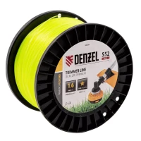 Леска для триммера звезда, 1,6мм х 552м, на DIN катушке FLEX CORD, Denzel 96284