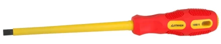 Отвертка STAYER &quot;PROFESSIONAL&quot; &quot;MAX-GRIP&quot; диэлектрическая, двухкомпонентная рукоятка, Cr-V, SL 8,0x175мм 25827-08-175 G купить в Урае