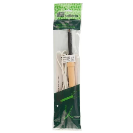 Паяльник электрический Сибртех ЭПСН-25/220, деревянная ручка, Россия 91300 купить в Урае