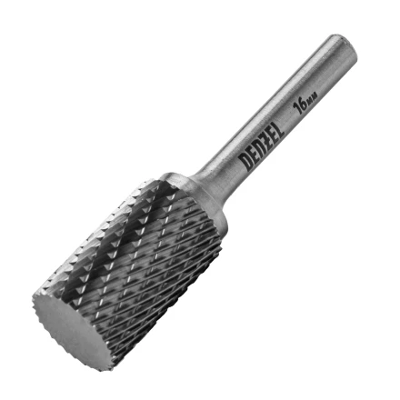 Борфреза по металлу твердосплавная Denzel 72013, цилиндрическая, тип-А, 16 мм купить в Урае