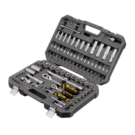 Набор инструментов Denzel 15813, 1/2&quot;, 1/4&quot;, CrV, S2, пластиковый кейс, 94 предмета купить в Урае