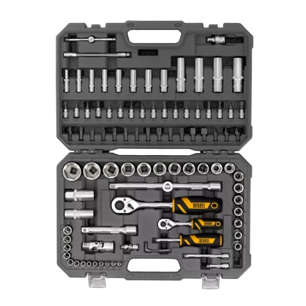 Набор инструментов Denzel 15813, 1/2&quot;, 1/4&quot;, CrV, S2, пластиковый кейс, 94 предмета купить в Урае