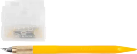 Нож OLFA &quot;Utility Models&quot; перовой дизайнерский, для точных работ, рукоятка с мини шпателем, 5 лезвий, 4мм OL-AK-5 купить в Урае