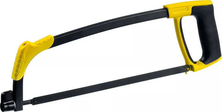 Ножовка по металлу STAYER MS350-BLACK-Max, металлическая обрезиненная рукоятка, натяжение 70 кг, 300 мм 15775 купить в Урае
