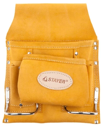 Сумка поясная STAYER PROFESSIONAL для инструментов, кожаная, 8 карманов, 2 скобы 38515 купить в Урае