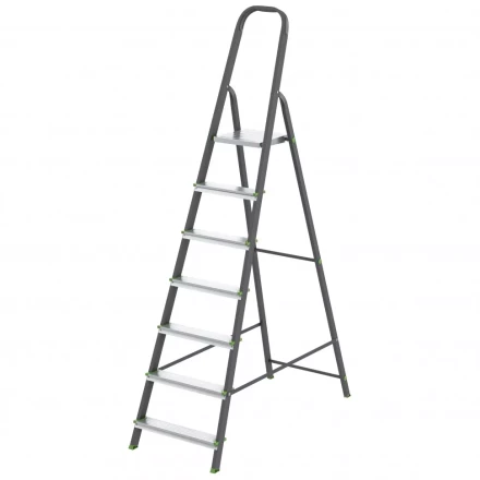 Стремянка 7 ступеней стальной Профиль алюминиевые ступени Россия Сибртех 97957 купить в Урае