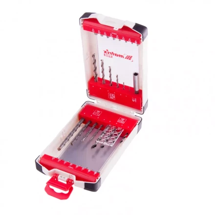 Набор сверл комбинированный сверла по металлу 1-6 мм бетону 4-8 мм дереву 3-6 мм биты 16 шт адаптер 32 предмета Pro Matrix 725632 купить в Урае